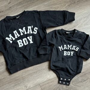 Mama's Boy Matching Sweatshirt and Onesie Set